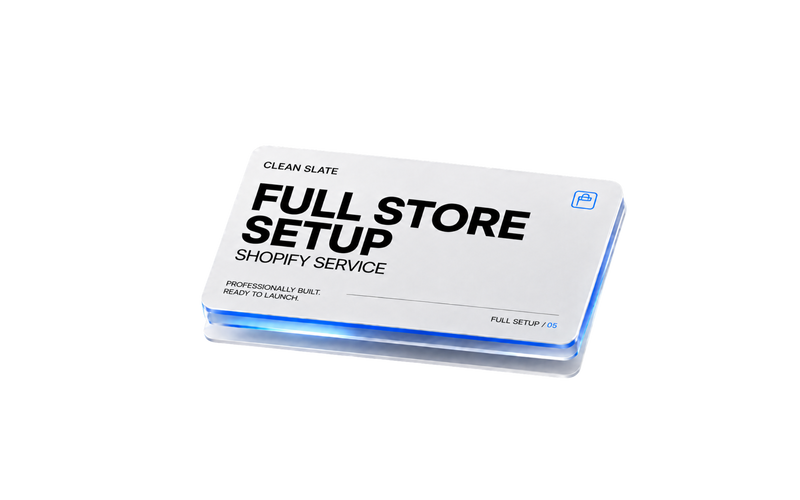 Full Store Setup
